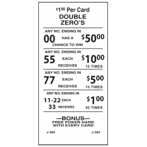 Double Zero's / J-384 Card